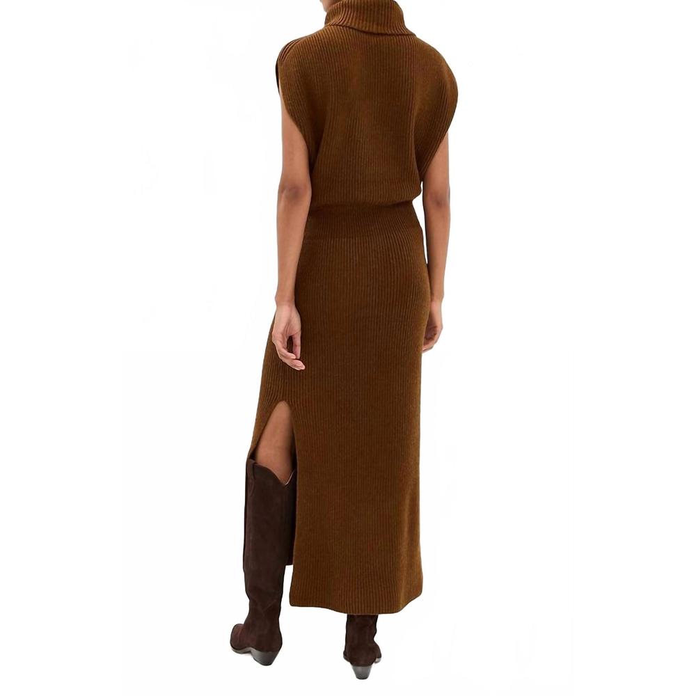 NEW SPLENDID marigold sweater dress in dark saddle - Picture 2 of 6